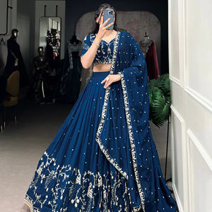 Mariage de créateur de Bollywood Lehenga belle Lehenga traditionnelle, avec chemisier fantaisie, demoiselle d'honneur de mariage de fête pakistanaise Dupatta - Product Image 1