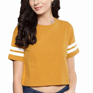 Ropa informal hecha en fábrica Top corto para mujer de la mejor calidad Top corto de algodón para mujer - Product Image 1