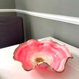 Bol en résine colorée fait à la main en résine époxy adapté à la décoration minimaliste moderne de la maison et de la cuisine - Product Image 4