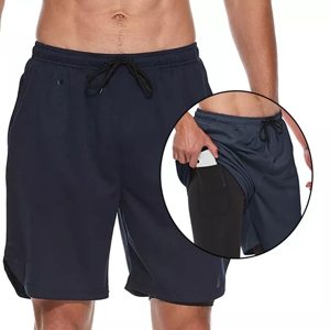 Fitness <b>Shorts</b> for Outdoor Sports Running Training Polyester Double Layer <b>Compression</b> <b>Shorts</b> <b>Men</b> - Product Image 6