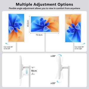 ทีวี LED สมาร์ทพกพาขนาด 32 นิ้ว หน้าจอสัมผัส หมุนได้ พร้อมขาตั้งแบบมีล้อ แบตเตอรี่ในตัว รีโมทคอนโทรล กล้อง 1080p Full HD - Product Image 4