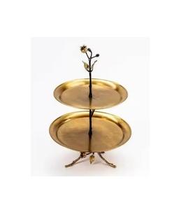 ที่วางโชว์เค้กทรงกลม3ชั้นทำจากโลหะตกแต่งแฟนซีพร้อมทองสำหรับงานเลี้ยงวันเกิดงานแต่งงาน - Product Image 1