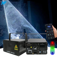 Lumière laser de scène portable à animation 3D RGB haute luminosité 3W 5W 8W 10W avec contrôle par application pour club, mariage, fête, DJ, discothèque