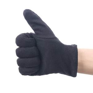 Gants de fitness en coton noir pur à 100% avec logo personnalisé, gants élégants pour bijoux de robe - Product Image 5