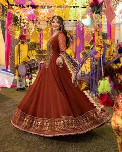 Indian Pakistani Latest Embroidered Chiffon Salwar Kameez With Heavy Stonework Luxury Wedding Collection Hot Selling <b>Dress</b> 0415 - Product Image 3