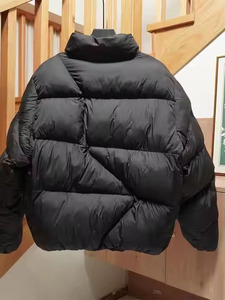 Chaqueta de invierno para hombre con logotipo personalizado de alta calidad, estilo Formal con cuello levantado y cremallera negra, ropa de calle acolchada - Product Image 4