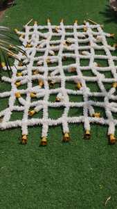 Chadar de mariage pour l'entrée de la mariée, avec des fleurs de jasmin, pour la photographie, chadar indien de mariage, différents modèles de chadar de mariée avec fleurs - Product Image 5