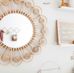 กรอบกระจกหวายไม้ไผ่ปรับแต่งได้ทันสมัยสำหรับแขวนผนังบ้านตกแต่งขนาดและรูปร่างจากเวียดนาม - Product Image 2