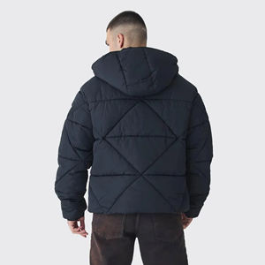 Veste matelassée 100% polyester de haute qualité pour hommes Streetwear Veste d'hiver matelassée imprimée personnalisée pour hommes - Product Image 2