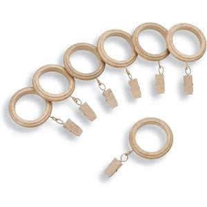 Anneau de rideau en bois rond moderne Accessoires de longueur 5m Anneau de rideau en bois disponible au prix de gros - Product Image 5