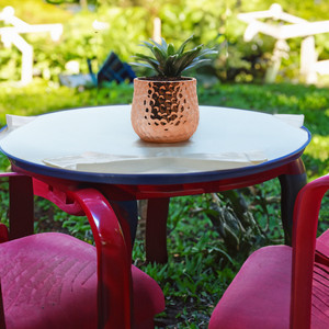 CUB5307RG - Maceta de Oro Rosa con Textura Única - 7.5 W x 6.5 H - Product Image 6