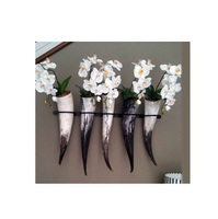 Vase à fleurs maison mariage ferme maison décor luxe Buffalo corne de vache Vase à fleurs fait à la main meilleur fabricant
