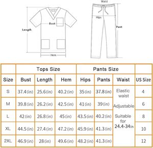 Uniformes de limpieza de hospital uniformes coloridos mujeres Spandex poliéster Scrub conjuntos - Product Image 4