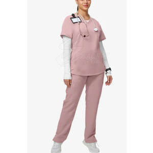 ชุดสครับสำหรับสุภาพบุรุษและสตรีมีครรภ์ ดีไซน์ทันสมัย เหมาะสำหรับบุคลากรทางการแพทย์ ผลิตจากผ้าฝ้าย 100% ระบายอากาศได้ดี สวมใส่สบาย - Product Image 1