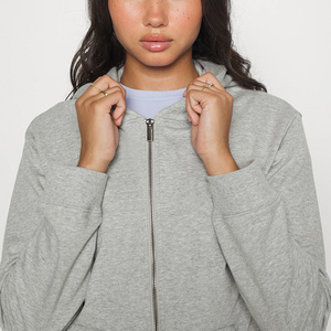 Custom logo OEM Fashion Style High Visibility Breathable 100% Cotton Men Oversize Reflective Turtleneck Zipper-up Hoodies Woman - Product Image 3