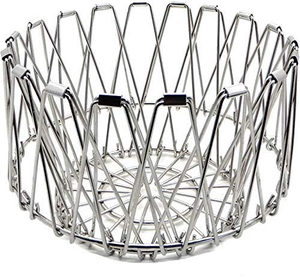 2025 Latest Hot Selling Stainless Steel Folding <b>Wire</b> <b>Basket</b> Multipurpose for Fruit and Vegetable Kitchen Storage - Product Image 3