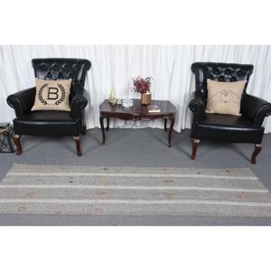 Alfombra Vintage Estilo Runner, Alfombra Turca de 2.2x8 pies, Alfombra de Lana Sólida Gris - Product Image 2