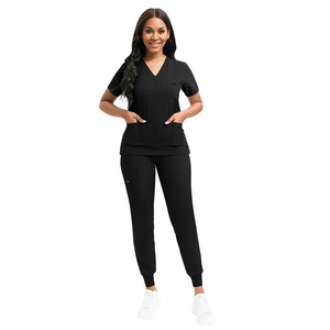 Uniforme Médico Elástico Scrub Set Hospital Quirúrgico Scrubs Tops Pantalones Enfermera Enfermería Ropa de Trabajo Médicos Ropa - Product Image 3