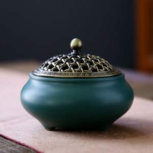 Quemador personalizado Mabkhara Gold Bakhoor hecho a mano Bakhoor Jar quemador árabe para Oud Ramadan accesorios de decoración - Product Image 2