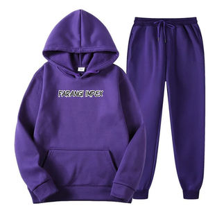 NOUVEAU Ensemble deux pièces classique pour hommes OEM Veste polaire à capuche zippée Taille élastique Sweatsuits Cargo Pants Solid Color Outdoor Sweatpants - Product Image 5