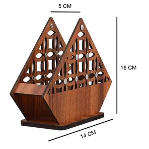 Support à serviettes en bois avec porte-cure-dents, design écologique et durable pour les fêtes, la cuisine, les restaurants, les cafés, les tables à manger - Product Image 2