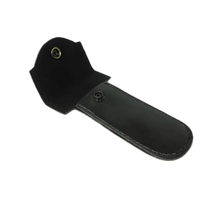 Pochette pratique pour rasoir de sécurité en déplacement avec cuir véritable et couverture en PU couleur et logo personnalisés pour hommes - Product Image 1