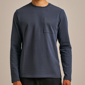 <strong>Long-Sleeve</strong> <strong>T</strong>-<strong>Shirt</strong> for Men Pocket Crew Neck Pima Cotton Men's Tshirts Organic Jersey Mens <strong>t</strong> <strong>Shirts</strong> Custom <strong>T</strong> <strong>Shirt</strong> Oversized - Product Image 3