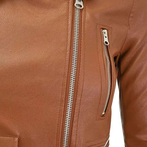 Blazer en cuir surdimensionné pour femmes 2025 veste en peau de mouton à la mode avec épaules rembourrées veste en cuir pour femmes - Product Image 5