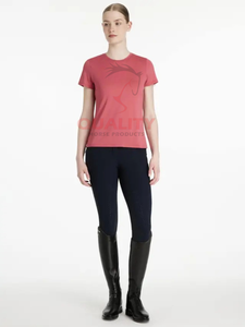 Camisa de verano para mujer, camiseta ligera transpirable para montar a caballo, tela elástica de secado rápido, ropa atlética elegante para montar, tops - Product Image 4