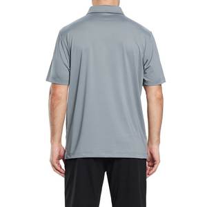 Jersey informal de negocios para hombre para Polo negro liso de manga corta con logotipo bordado de impresión personalizada Camiseta deportiva de golf - Product Image 2