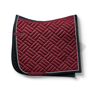 Almohadilla de sillín de doma de tela de satén de estilo inglés personalizada forro de polialgodón suave relleno de poliéster equipo de equitación de color sólido - Product Image 1