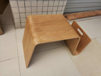 Table basse en bois massif multifonctionnelle décorative minimaliste contemporaine urbaine pour salon