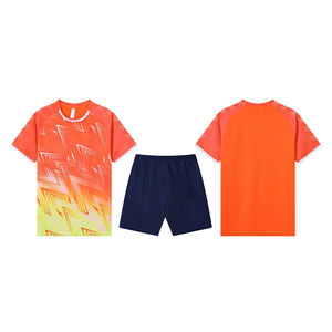 浅蓝色足球足球制服传热印花编号100% 聚酯抗菌俱乐部运动服 - Product Image 4