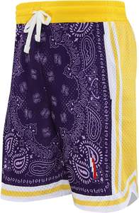 Pantalones Cortos de Baloncesto Personalizados de Moda para Hombre, Cintura Alta, de Malla, para Entrenamiento de Verano, con Costura Interior de 5 Pulgadas, Diseño Liso, Doble Capa - Product Image 3