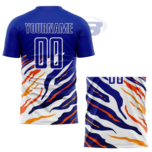 Maillot de football jaune imprimé, respirant, léger, séchage rapide, col en V, nom d'équipe personnalisé, maillot d'entraînement de football d'été - Product Image 3