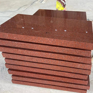 Escaleras pulidas industriales de granito rojo imperial, elevadores de peldaños, escaleras de piedra india para interiores y exteriores, templos, monumentos, parques, FOB - Product Image 1