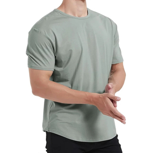 Camisetas de Alta Calidad para Hombre, Corte Ajustado Informal con Dobladillo Curvo, Camisetas Personalizadas con Marca, Camisetas Lisas para Hombre 100% Algodón - Product Image 3