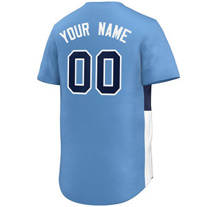 Camiseta de béisbol con estampado Digital de estilo degradado personalizado, uniforme de béisbol Hip Pop para hombres y mujeres, camiseta de béisbol con nombre y logotipo cosido para jóvenes - Product Image 4