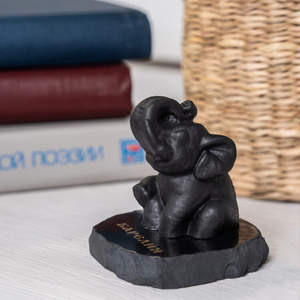 Figura de elefante de shungita - Product Image 4