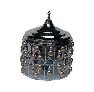 Plat à casserole en bois pur et nacre de qualité supérieure forme ronde hot pot par White Royals Hotpot avec couvercle en métal - Product Image 6