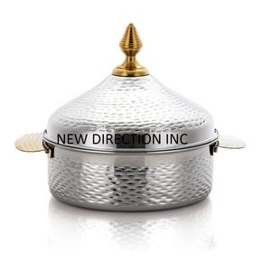 Conception martelée Stockage des aliments Hot PotTop Vente Casserole décorative faite à la main Servant une marmite à un prix abordable - Product Image 4