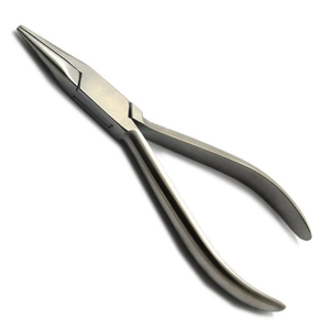 MANAN INSTRUMENTS MI-FNP-710 Pince à bec plat de 5 pouces de haute qualité en acier inoxydable, outil de fabrication de bijoux, mâchoires lisses pour le pliage de fil - Product Image 1