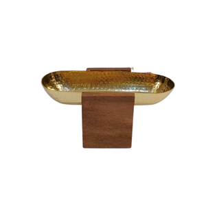 Set of Two New Design Wooden Serving Bowls with Aluminium Stand for Dates/<b>Chocolate</b> Serving at Parties Wholesale Price - Product Image 3
