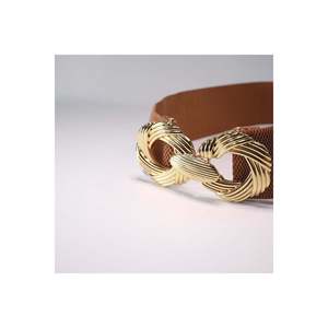 Ceinture élastique pour femme avec boucle dorée, ceinture pour veste, ceinture pour chemise, ceinture pour robe - TABA - Product Image 5