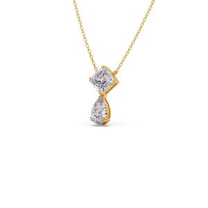 Collar con Colgante de Diamante de Laboratorio en Forma de Pera de Lujo en Oro Rosa de 1.75 Ct para Mujer, Collar de Oro Sólido, Corte Princesa y Pera, Proveedor - Product Image 6
