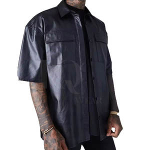 เสื้อเชิ้ตหนังผู้ชายราคาส่ง ทรงเข้ารูป ผ้าถักเนื้อแน่น ติดกระดุม แห้งเร็ว น้ำหนักเบา ทันสมัย สไตล์สตรีทแวร์ - Product Image 1