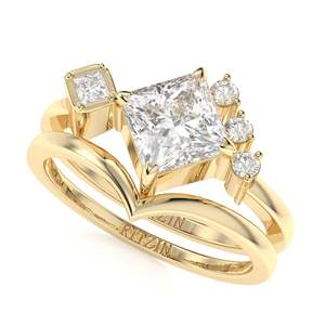 ชุดเดรส2.00CT สำหรับผู้หญิงชุดเจ้าหญิงตัดเพชร - Product Image 5