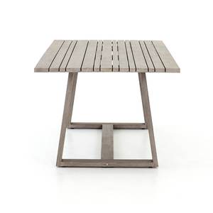 Table à manger d'extérieur en teck de style moderne meubles en bois de haute qualité lavés gris pour jardin plage hôtels ferme entrepôt - Product Image 1