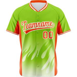 Camiseta de Béisbol Juvenil con botones, sublimación personalizada, diseño gráfico, uniforme de softball, nombre bordado, número, malla, ajuste en EE. UU. - Product Image 1