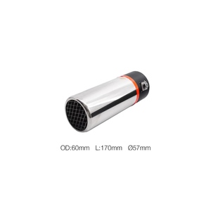Terminale rotondo da 57 mm inclinato in acciaio inossidabile - Product Image 1